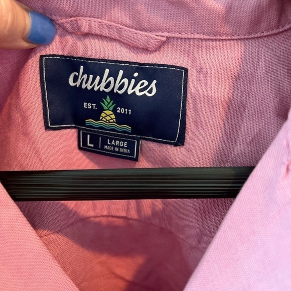 Chubbies The Magnolia Button Down Linen Sunday Shirt NWT - Picture 7 of 16